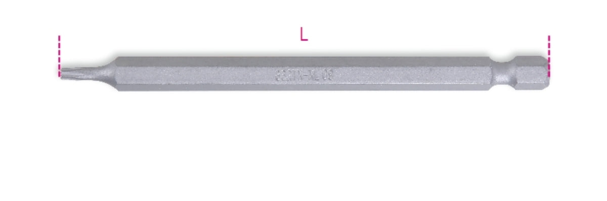 Inserti per avvitatori per viti con impronta Torx® modello lungo Beta 862TX-XL - Disegno con misure