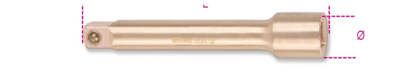 Prolunghe con attacchi quadri maschio e femmina 3/4" antiscintilla  Beta 926BA/22