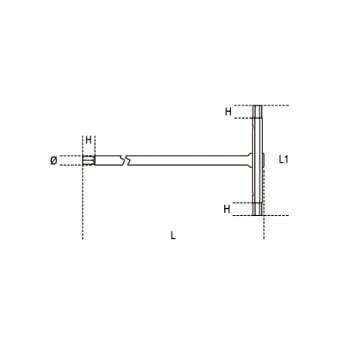 Chiavi a T con tre estremità maschio esagonale cromate Beta 951AS - Disegno con misure