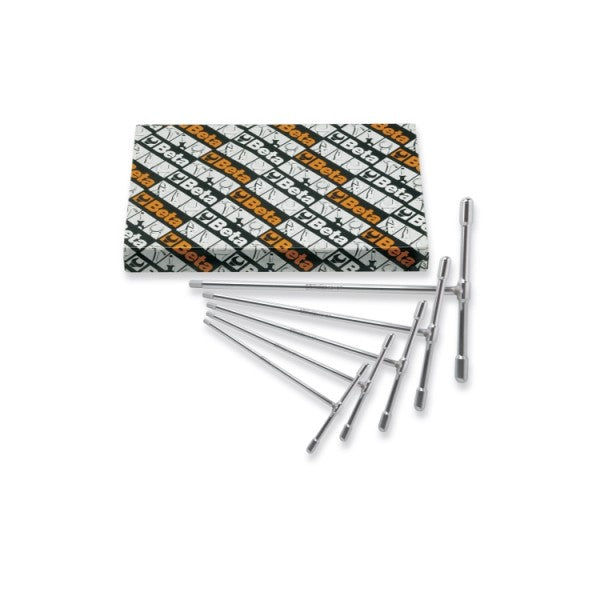 Serie di 6 chiavi a T con una estremità maschio esagonale con astina fissa Beta 951GP/S6