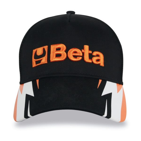 Cappellino Beta trucker nero con visiera curva Beta 9525TR
