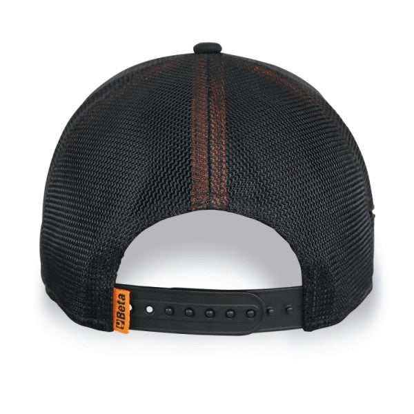 Cappellino Beta trucker nero con visiera curva Beta 9525TR