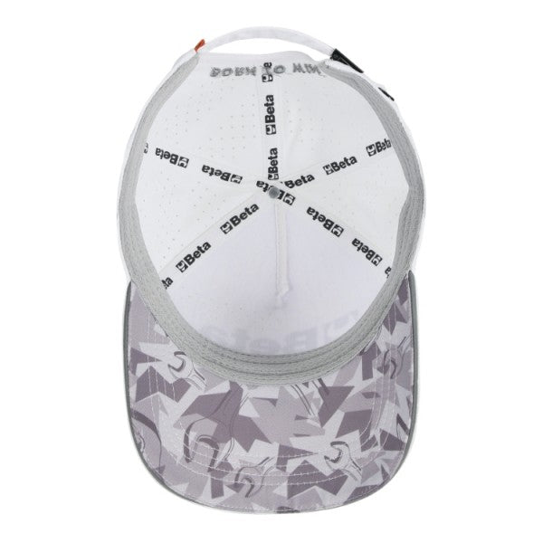 Cappellino Beta da baseball bianco con visiera curva Beta 9525WB