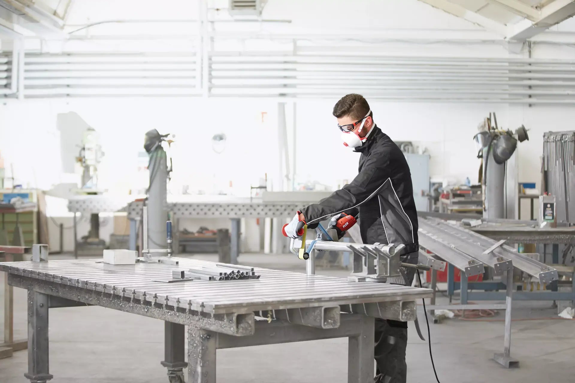 Levigatrice a nastro per tubi TRINOXFLEX in kit FLEX BRE 14-3 125 Set