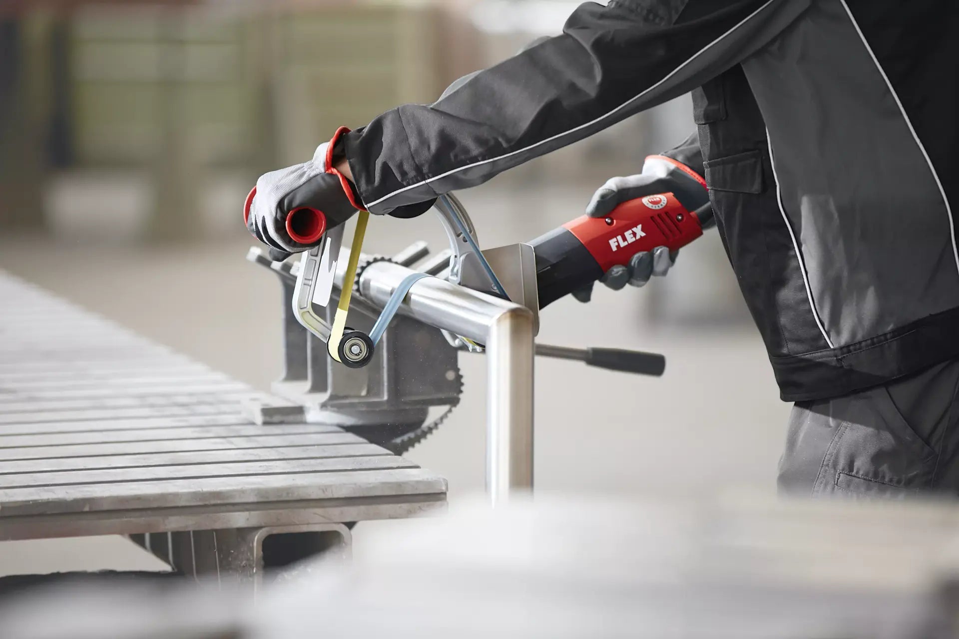 Levigatrice a nastro per tubi TRINOXFLEX in kit FLEX BRE 14-3 125 Set