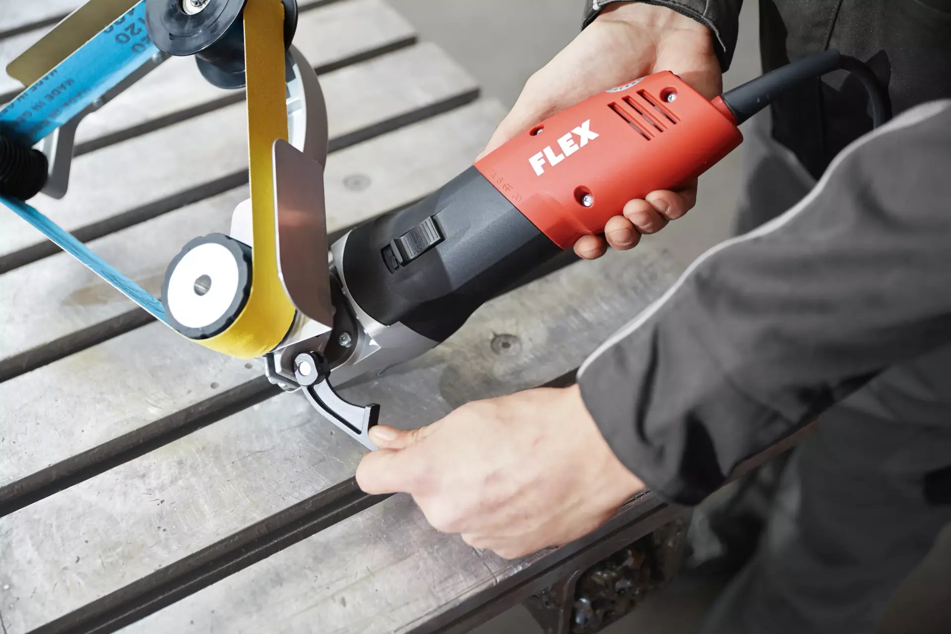 Levigatrice a nastro per tubi TRINOXFLEX in kit FLEX BRE 14-3 125 Set