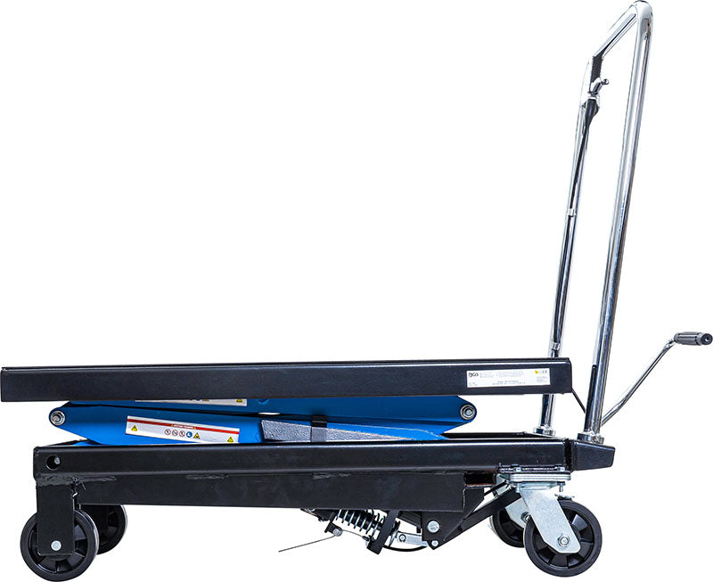 CARRELLO SOLLEVATORE A PANTOGRAFO CON PIANO ELEVATORE IDRAULICO, 300 KG BGS11997