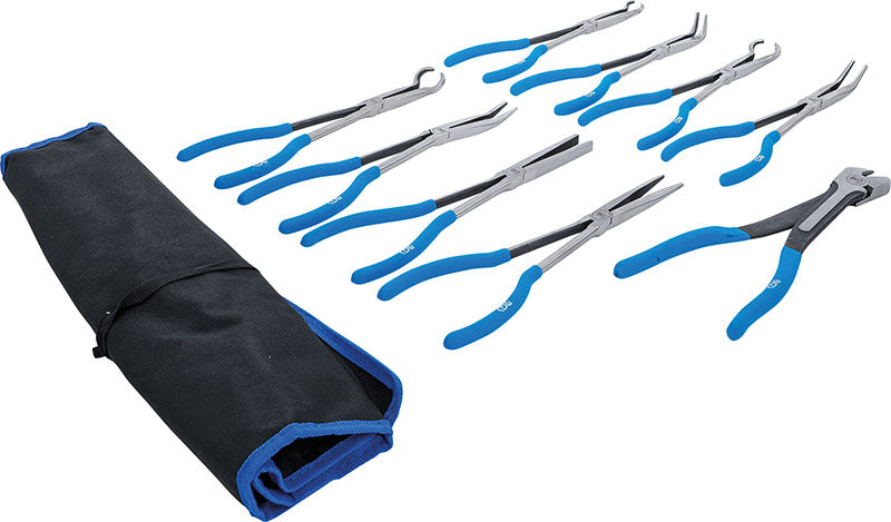 SET 9 PEZZI, PINZE EXTRA LUNGHE, PER CONNETTORI LUNGHI E PIATTI E PER CANDELE BGS4401