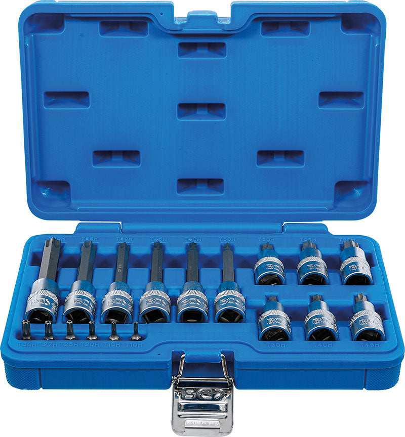 SET 18 PEZZI, CHIAVI A BUSSOLA ATTACCO 1/4” E 1/2”, TORX C/FORO BGS5174