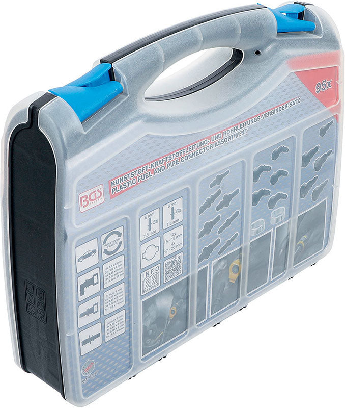 ASSORTIMENTO 95 PEZZI, TUBI E CONNETTORI DEL CARBURANTE, IN PLASTICA Bgs BGS6776