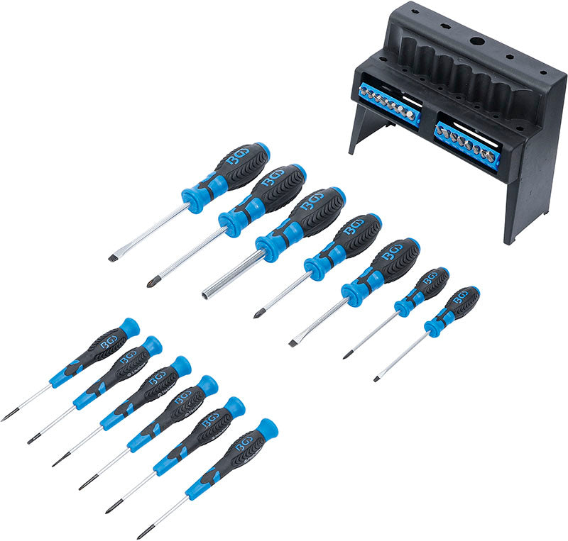 SET 29 PEZZI, CACCIAVITI IN SUPPORTO IN PLASTICA BGS6825