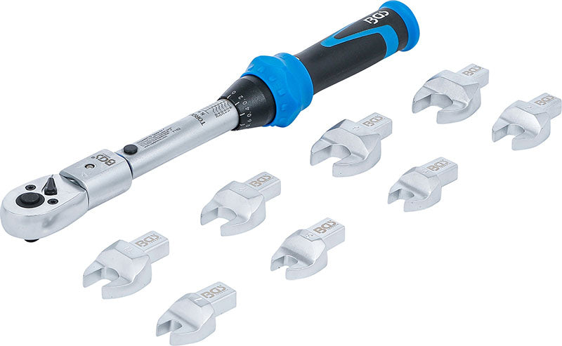 SET 10 PEZZI, CHIAVE DINAMOMETRICA, ATTACCO RETTANGOLARE 9 X 12 MM, 6 - 30 NM BGS7192