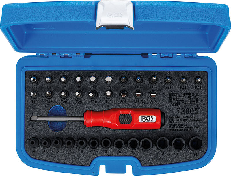 SET 36 PZ CACCIAVITE A PERCUSSIONE ATT. 1/4" BGS72005