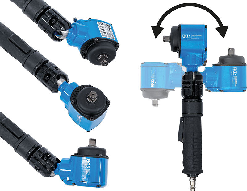 AVVITATORE AD ARIA COMPRESSA, SNODATO, CON TESTA GIREVOLE E INCLINABILE, ATT. 1/2”, 650 NM  BGS74232