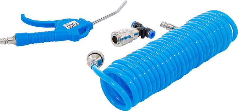 PISTOLA DI SOFFIAGGIO ARIA, CON TUBO ARIA A SPIRALE E CONNETTORE A T BGS74253