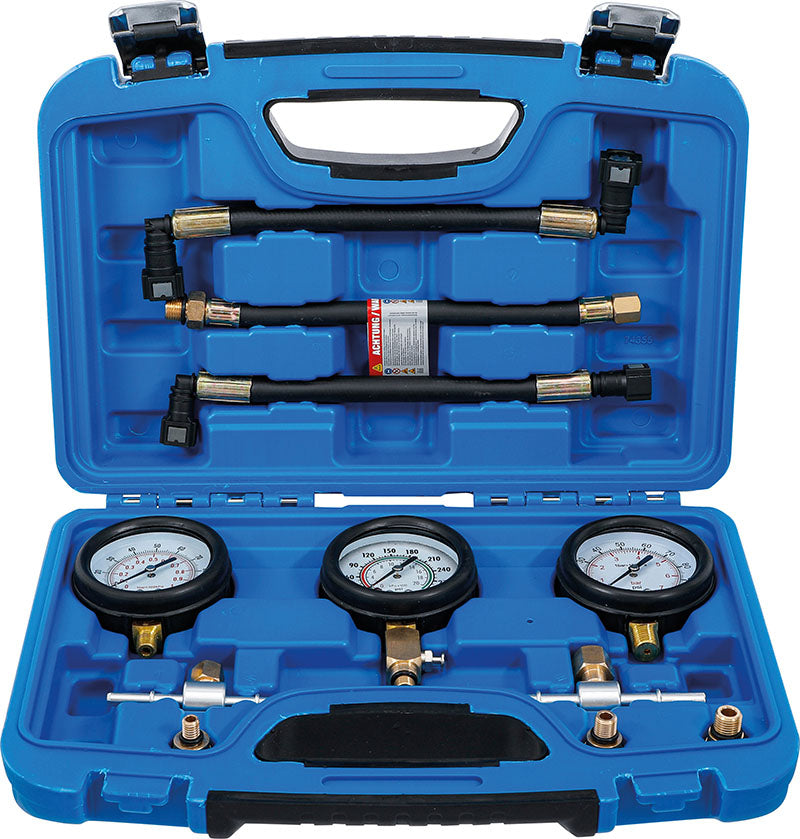 SET 11 PEZZI, MANOMETRI PER TEST CARBURANTE E PRESSIONE DI COMPRESSIONE, PER MOTOCICLI BGS74355
