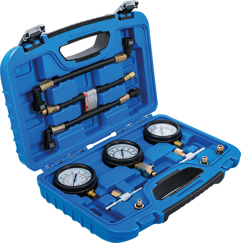 SET 11 PEZZI, MANOMETRI PER TEST CARBURANTE E PRESSIONE DI COMPRESSIONE, PER MOTOCICLI BGS74355