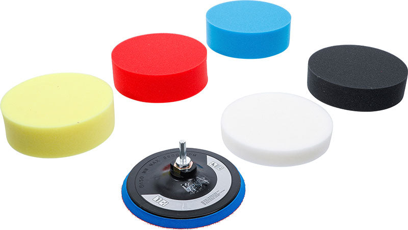 SET 6 PEZZI, DI SPUGNE PER LUCIDATURA, Ø 150 MM BGS74379