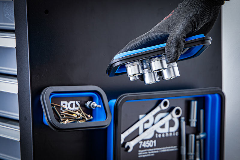 SET 3 PEZZI VASCHETTE MAGNETICHE RETTANGOLARI PIEGHEVOLI IN SILICONE BGS74501