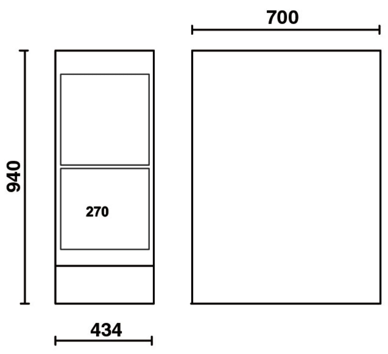 Gamba doppia per banchi di lavoro adiacenti per arredo officina RSC55 Beta C55B/GDP