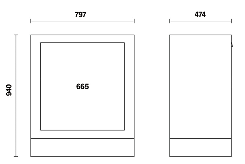 Modulo fisso per rifiuti differenziati per arredo officina Beta C55CS