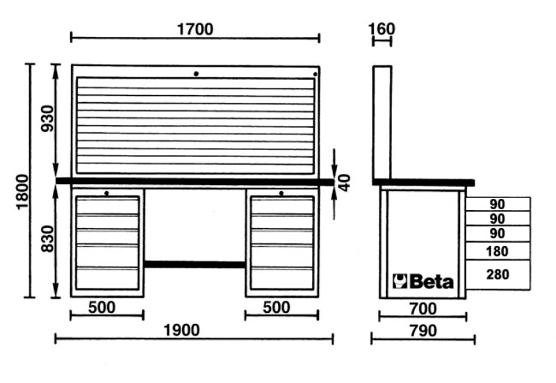 Banco da lavoro MasterCargo Beta C57SB