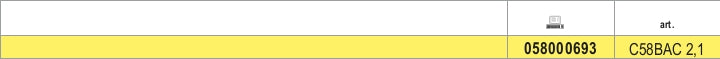 Bordo anticaduta per banchi componibili C58BC da 2,1 m Beta C58BAC 2,1