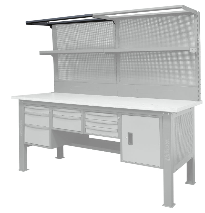 Binario per lampade LED, banchi componibili C58BC 2,1 m Beta C58BLP-1M