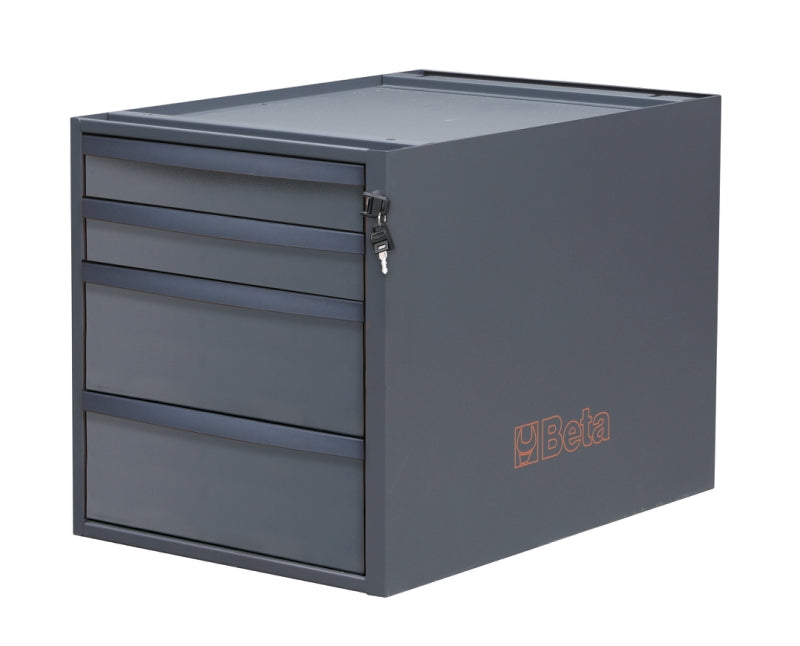 Cassettiera altezza 479 mm con 4 cassetti, per banchi componibili C58BC Beta C58CSH 4C