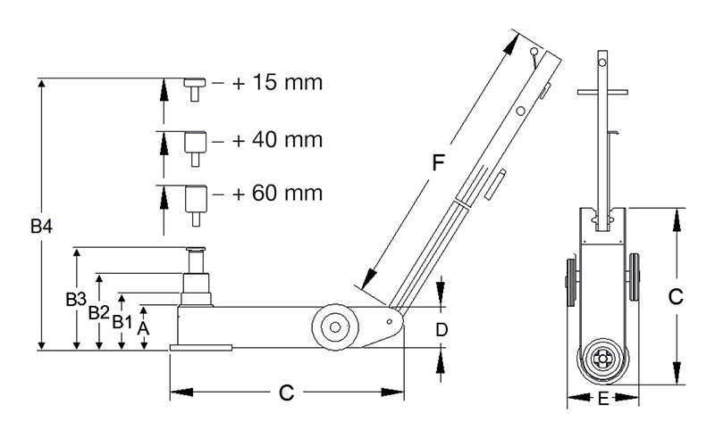 MARTINETTO PNEUMO-IDRAULICO TRASPORTABILE 38/18 T COMPAC CMA3818-C