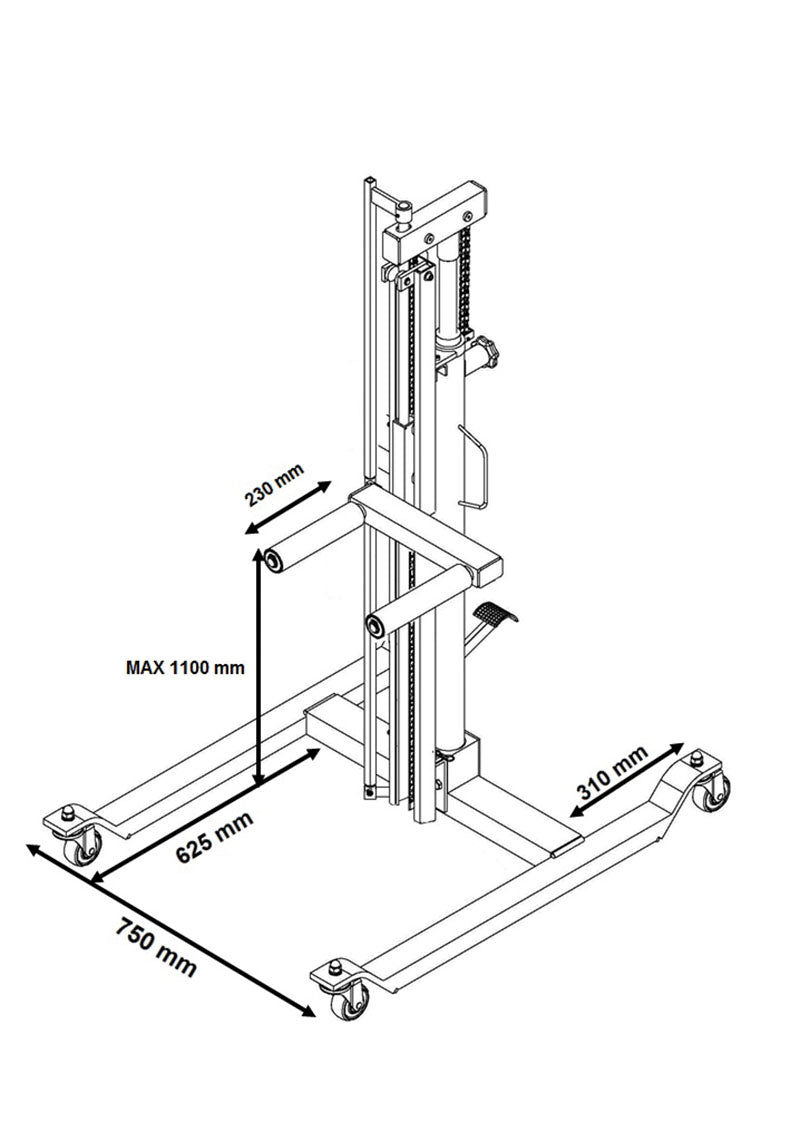 CARRELLO SOLLEVATORE PER AUTO, FURGONI E 4WD Compac CMWD60