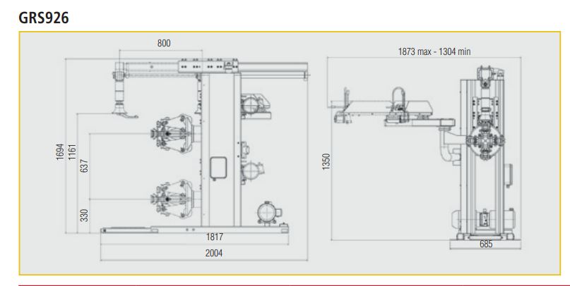 Smontagomme autocarro Ravaglioli GRS926