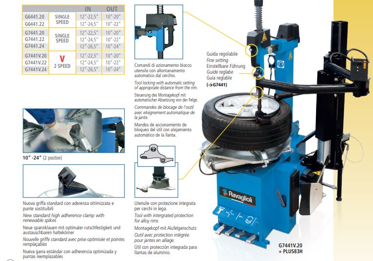 Smontagomme Ravaglioli G7441V.22