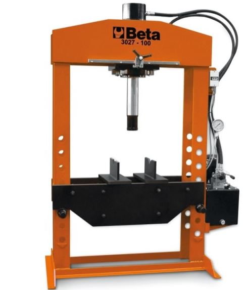 Pressa idraulica con pistone mobile ed argano 100 Ton Beta 3027N 100