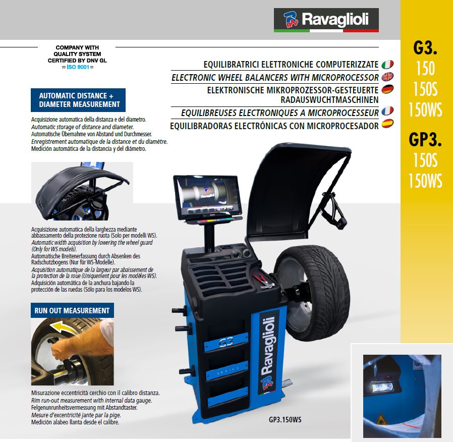 Equilibratrici Ravaglioli G3.150WS