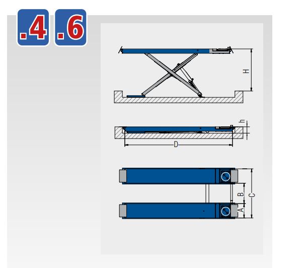 Ponte Sollevatore  Ravaglioli RAV 640N.4.46I +VAR640NREV 4200KG.