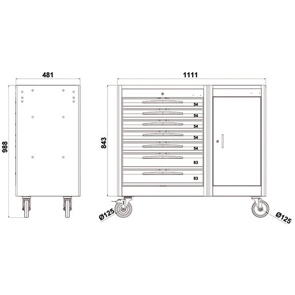 Carrello Porta Utensili Fasano Tools FG 105D/7G