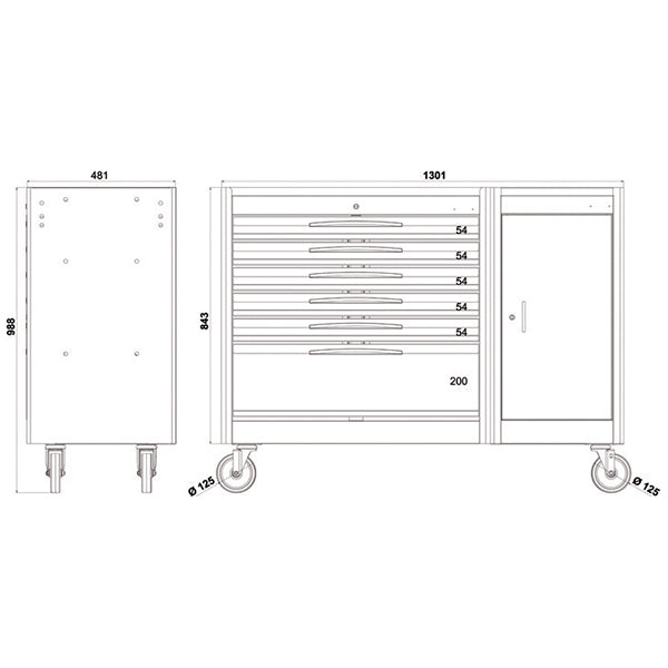 Carrello Porta Utensili Fasano Tools FG 109D/6G