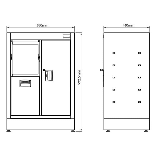 Modulo portacarta gettarifiuti  Arredo Officina Fasano Tools FG 116V/68B
