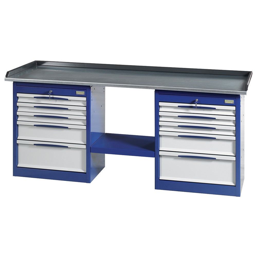 Banco da lavoro con 2 cassettiere 5 cassetti Fasano Tools FG 132/D2