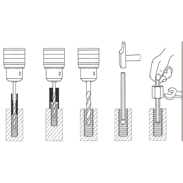 SET ESTRATTORI CONICI PER VITI E PRIGIONIERI SPEZZATI Fasano FG 168/S25