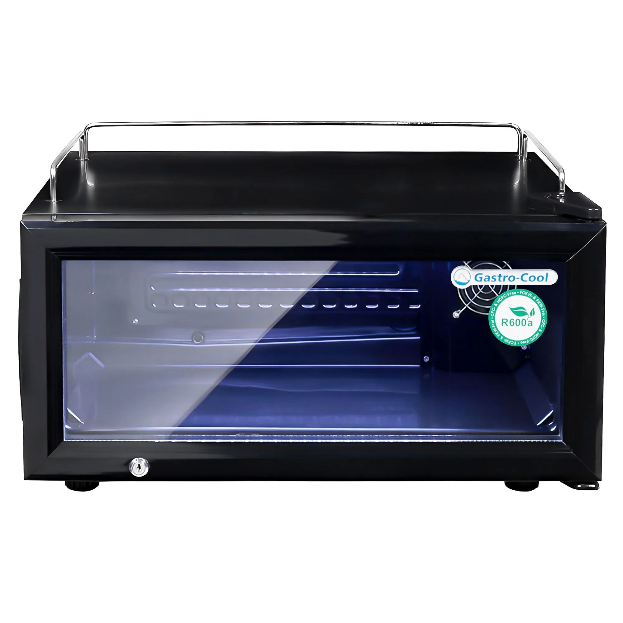 Frigorifero con porta in vetro 25 litri da appoggio Full Black Officina