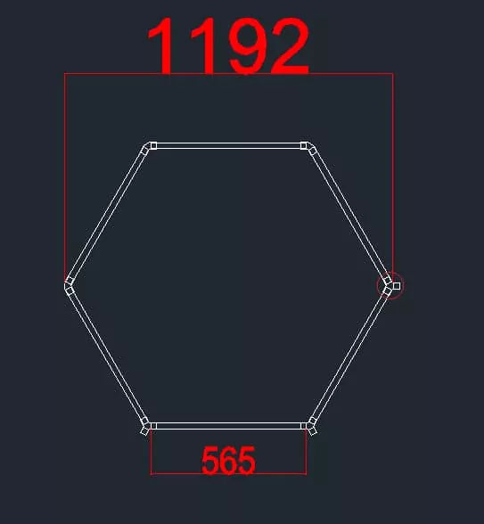 Lampada Led Soffitto 1 luce esagonale 1,2mt 130w