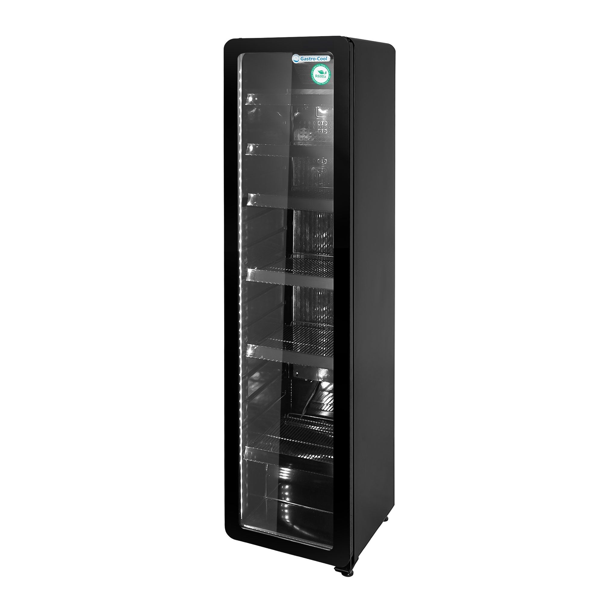 Frigorifero con porta in vetro 220 litri Full Black officina