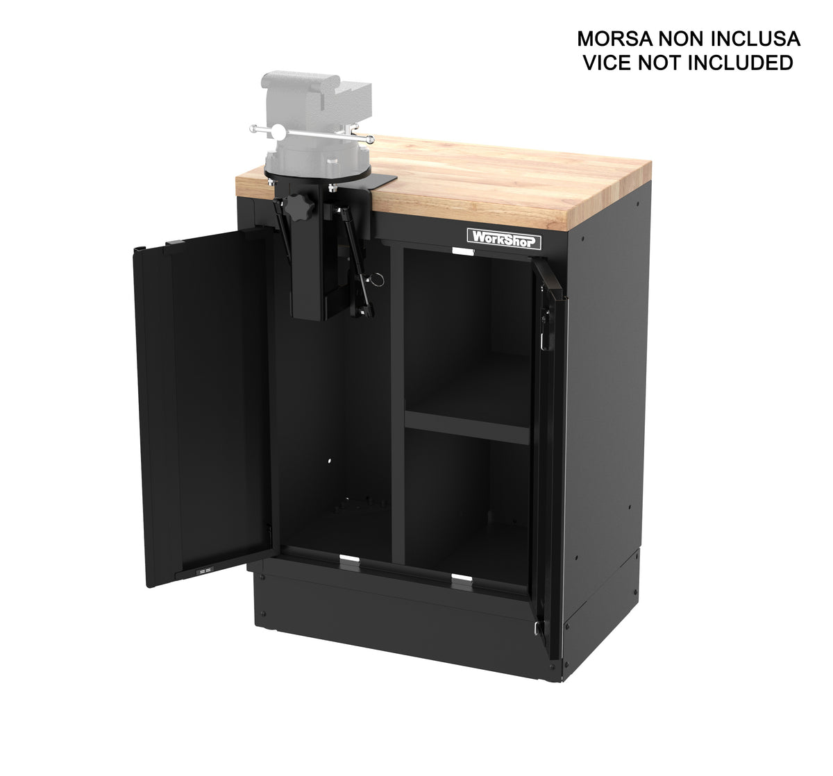 Mobile Officina Workshopitaly MPS modulo morsa retrattile piano legno