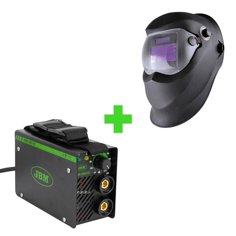 PROMO-53981 APPARECCHIO PER SALDATURA MANUALE AD ARCO ELETTRICO + CASCO PER BRASATURA JBM