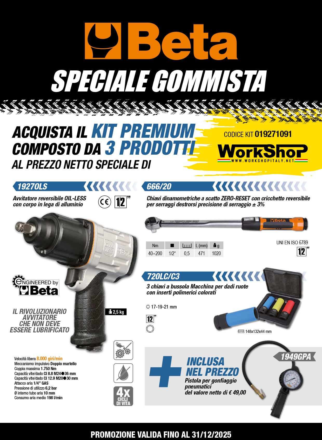 Promo Kit gommista Beta 1927OLS + 720LC/C3 + 666/20 + 1949GPA