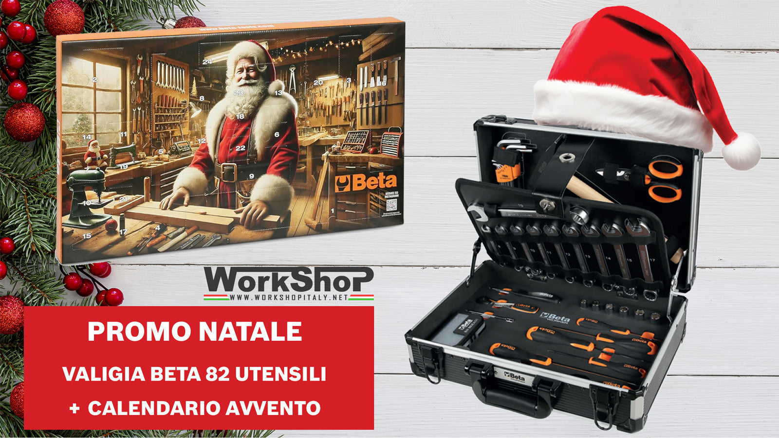 Valigia con assortimento di 82 utensili Beta BW 2052LE-82 + Calendario dell'Avvento
