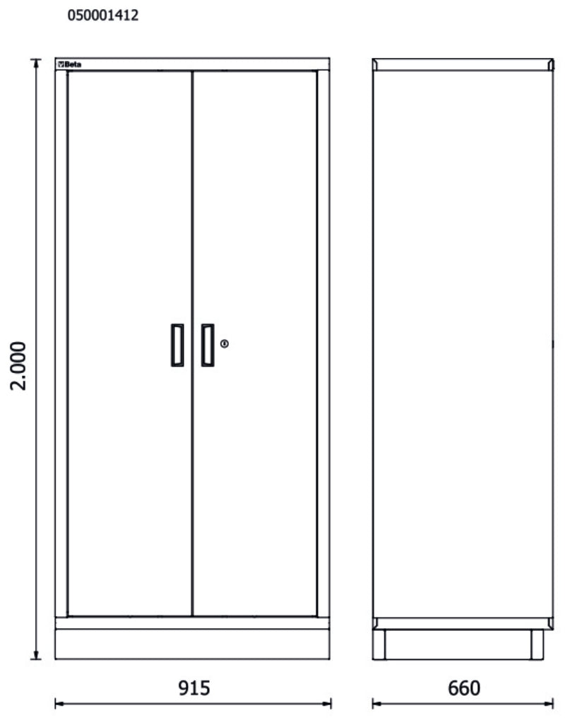 Armadio in lamiera a 2 ante per arredo officina RSC50 2.0 Beta RSC50 2.0 A2