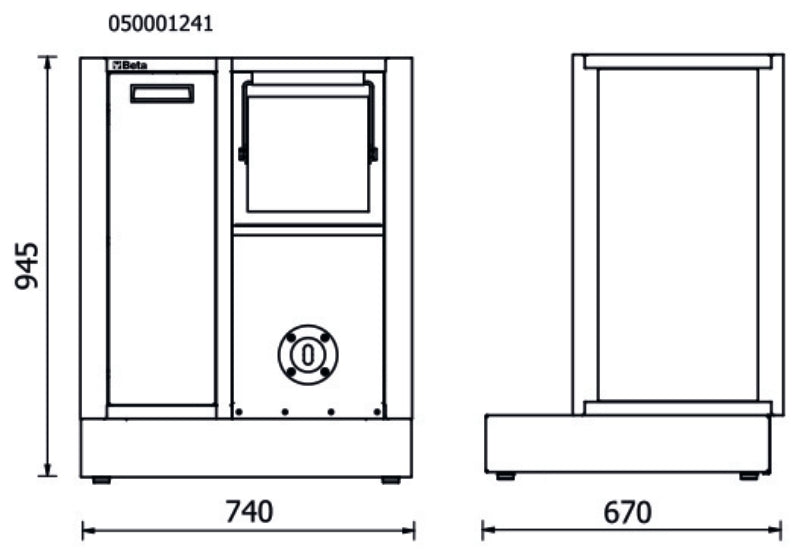 Modulo fisso di servizio per arredo officina RSC50 2.0, vuoto Beta RSC50 2.0 MS-AVV